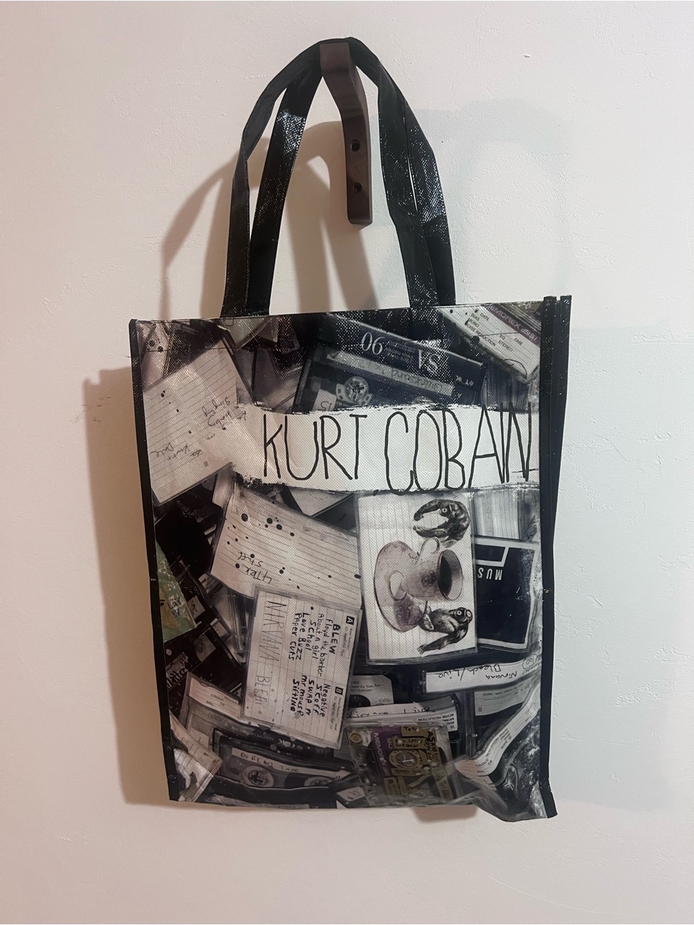 2012 End of Music Kurt Cobain Tote Bag 15" × 19" OS